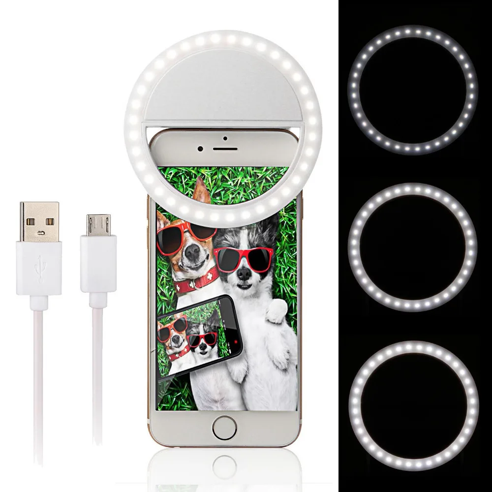 

Universal LED Selfie Ring Light 36 LED Ring Flash Light for iPhone, Samsung Galaxy and other Phones.Selfie Lamp for Video