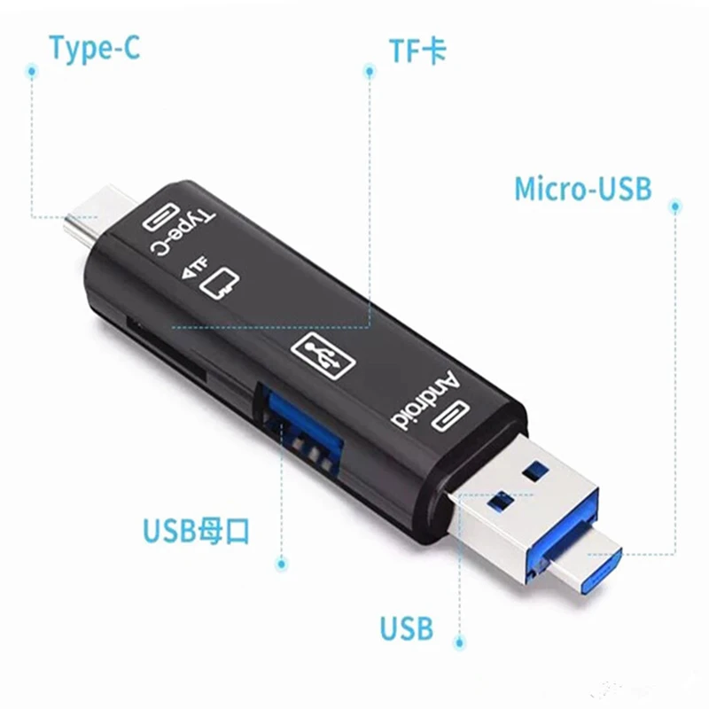 Kebidu все в 1 USB 3,1 OTG кард-ридер SD TF Micro SD кард-ридер type C USB C Micro USB поддержка памяти Mac10 Win7/8/xp/vista
