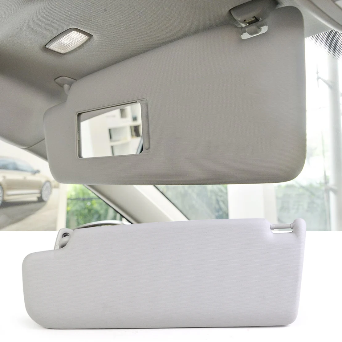 DWCX 1Pc New Grey Sun Visor Right Side Fit for VW Golf Passat 2000 2001