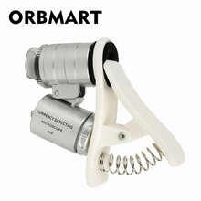 ORBMART Универсальный светодиодный светильник 60X Карманный микроскоп Лупа макрообъектив для iPhone samsung htc LG Xiaomi Meizu