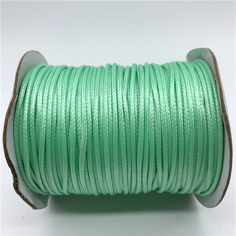 

0.5/0.8/1/1.5/2mm Cyan Waxed Cotton Cord Waxed Thread Cord String Strap Necklace Rope For Shamballa Bracelet Making