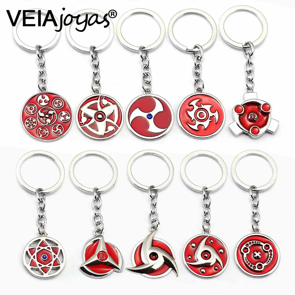 10styles Anime Keychain Naruto keychain Kakashi Ninja Kunai Cosplay Key