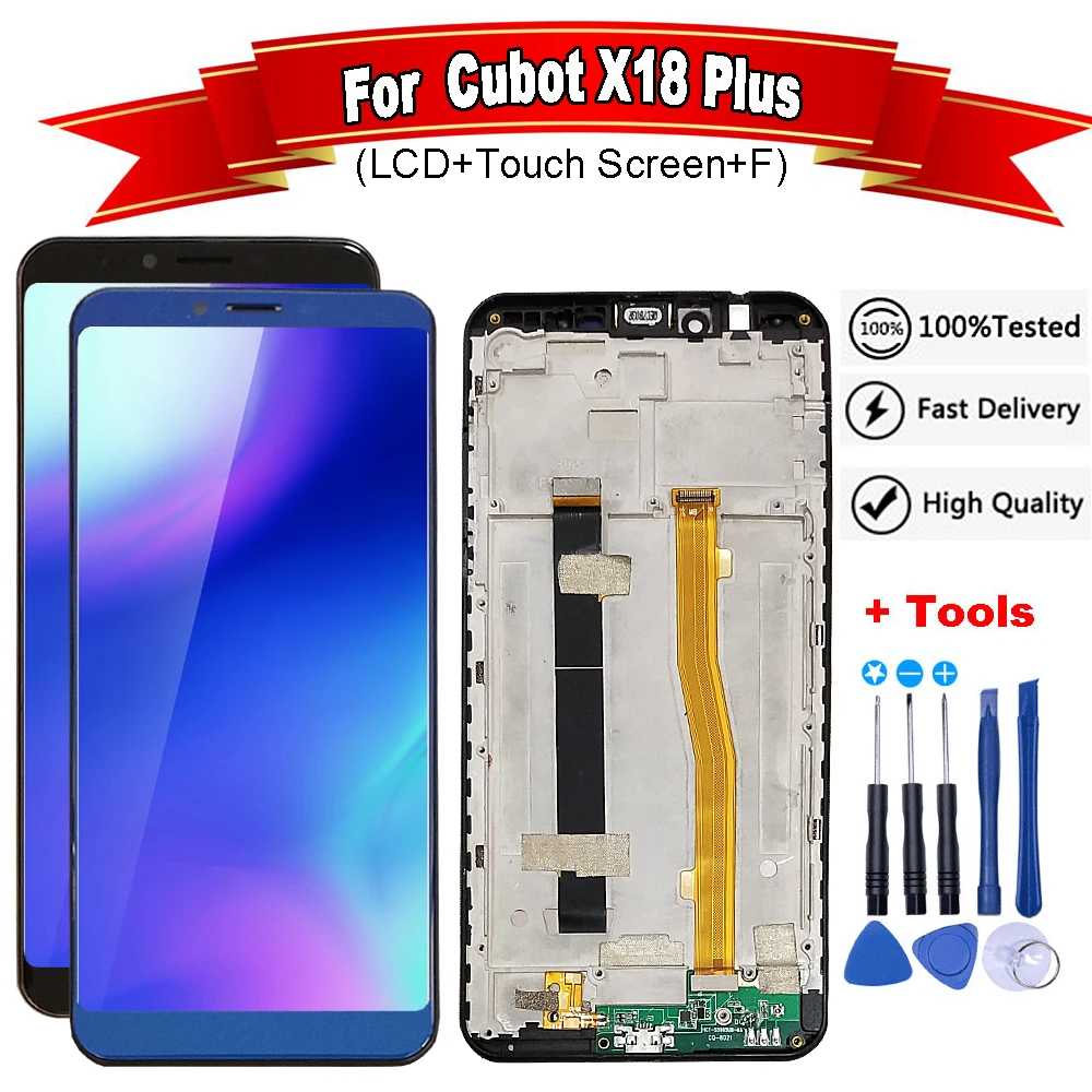 

For Cubot X18 Plus LCD Display+Touch Screen Panel Digitizer Replacement Parts Assembly 5.99 inch 1080*2160+Tools