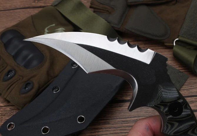 Нож karambit G10 Ручка 5 мм 60HRC D2 стальное лезвие K оболочка для кемпинга EDC инструмент выживания разведка карманный нож подарок нож