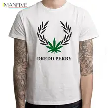 купить! Dredd Perry мужская футболка регги Rasta Cannbis Mod Bob Marley Weed Летняя футболка горячая новая