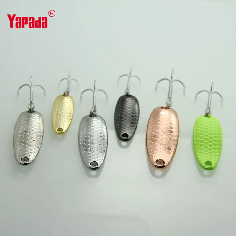 

YAPADA Fishing Lure 5g 7.5g 10g 15g Multicolor Metal Spoon Multicolor Fishing Lures with Treble Hook  OY17CX