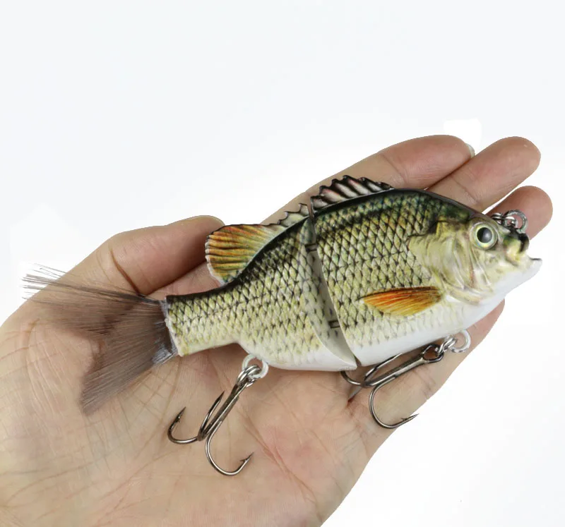 2 Segments Jointed Fishing Lure 13cm 42.7g Rattle Bluegill Glider Swimbait  Crankbait Bass Pike Fish Lure Sea Fishing Bait