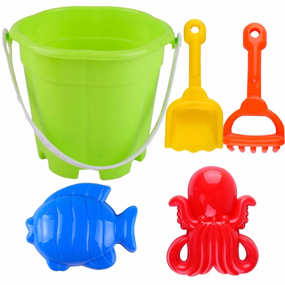 5Pcs Kids Beach Sand Toy Tool Set Models Intelligence Toys Summer