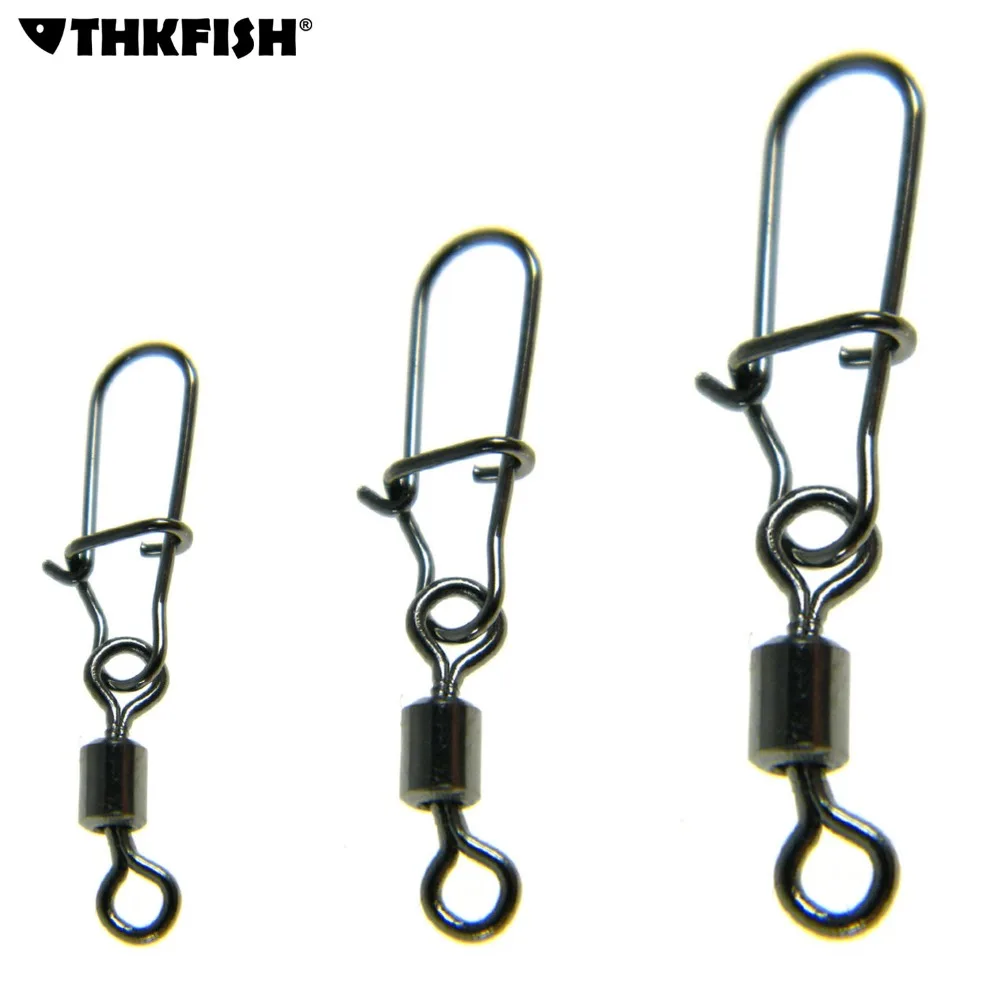 Buy 100pcs 8kg 45kg Fishing Swivels with Snaps