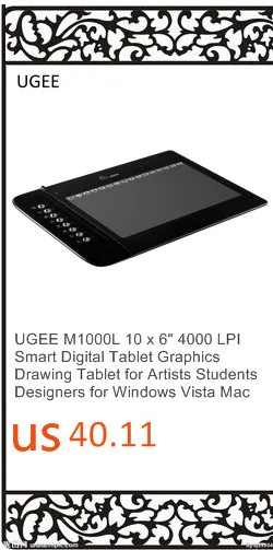 Купить ugee m708 10 x 6 «смарт-графика графический планшет цифровой ...