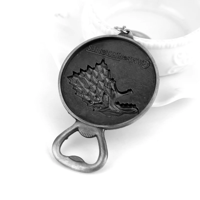 Брелок для бутылок Game of Thrones House Stark металлический брелок автомобильных ключей с