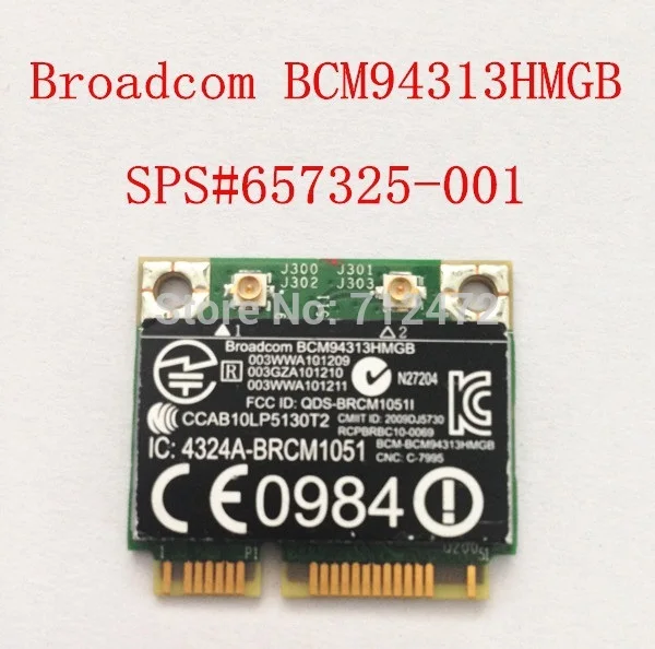 Ssea новый для Broadcom Bcm94313HMGB bcm20702 WiFi + Bluetooth 4.0 Половина Mini pci-e Беспроводной карты для HP SPS: 657325-001