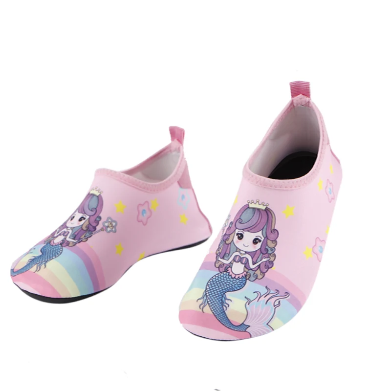 

Children Mermaid Cartoon Water Shoes Boys Girls indoor slippers kids soft sole infant baby surfing non-slip shoes