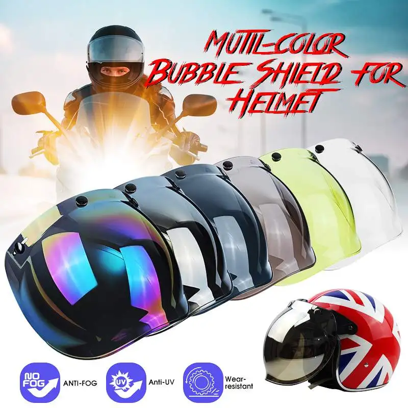 Ветрозащитный мотоциклетный шлем пузырьковый козырек объектив ретро мотоцикл пузырьковый щит визор для Harley кафе гонщик
