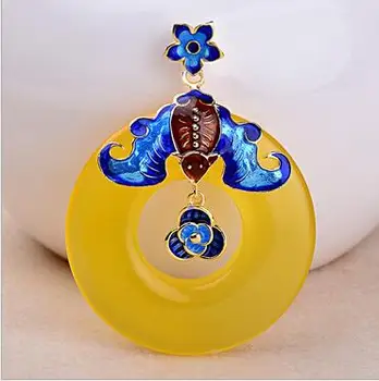 

Free shipping cloisonne inlaid natural beeswax ms pendant bats copper rich flower style charm pendant hanging pendants