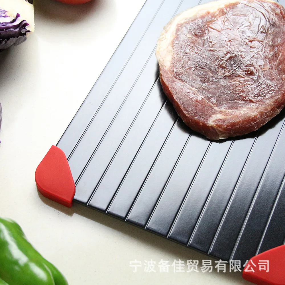 Magic Defrost Tray Thaw Frozen Food Meat Fruit Fast Defrosting Plate Board Black Safety Rapid Defrosting Meat Tray Kitchen Tool