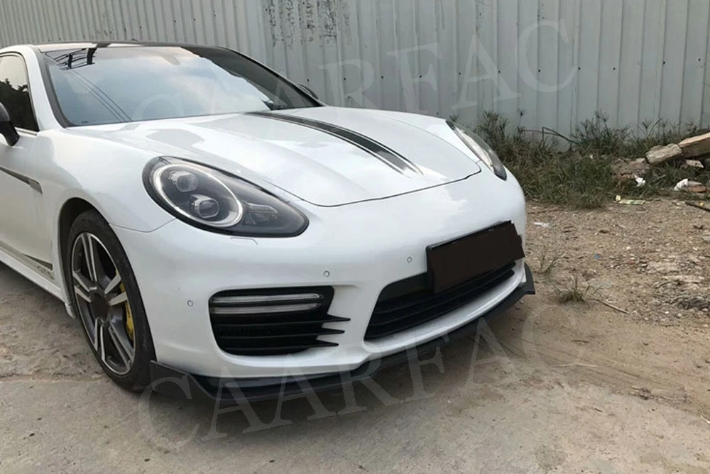 Углеродного волокна передний спойлер для Porsche Panamera GTS Turbo S хэтчбек 4 двери- бампер Защита FRP