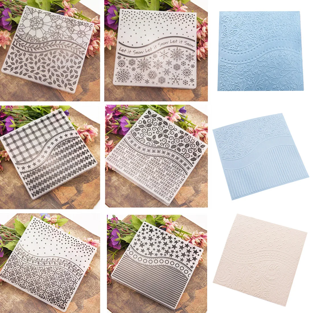 

DIY Plastic Embossing Folder For Gift Scrapbooking Irregular Bricks Type Photo Album Card Paper Craft Template Mold