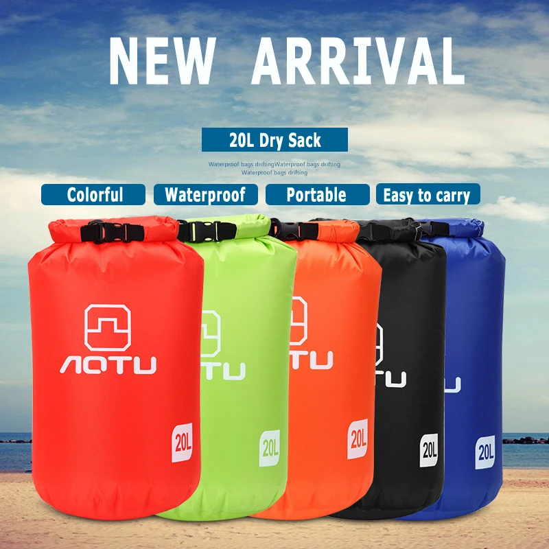 20L profesional IPX6 natación impermeable Trekking bolsa inflable Snorkeling Rafting Drifting buceo bolsa seca Portable saco de cosas