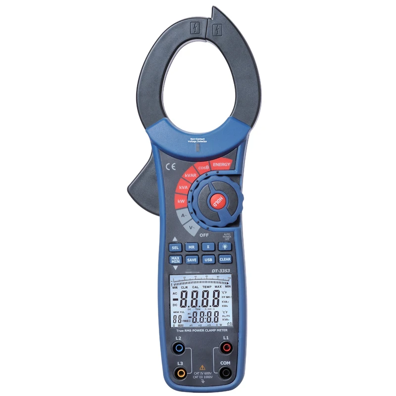  digital clamp meter Power test Digital clip-on table With the USB interface DT-3353