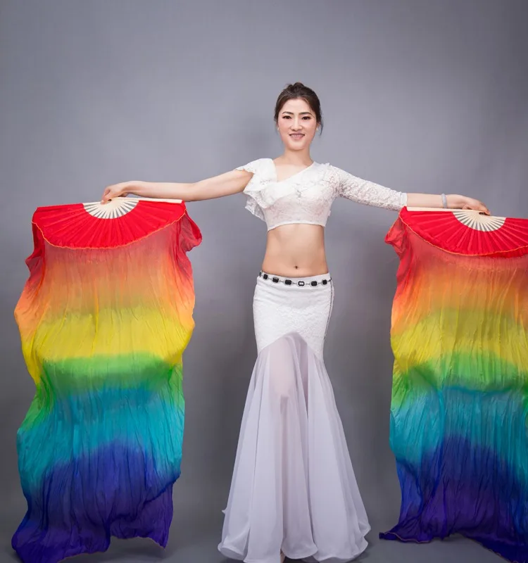 1,8 м цветные вуали для танца живота, имитация шелка, бамбука, Длинные вуали для танцев, для женщин, дешево, распродажа - Цвет: as picture