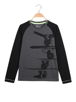 

Knitted round neck long-sleeved with designs