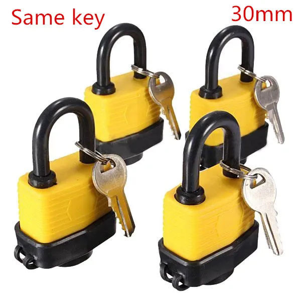 

4pcs 30mm Waterproof same Lock Laminated Padlock Pad Same Key electricity box lock Gate Door