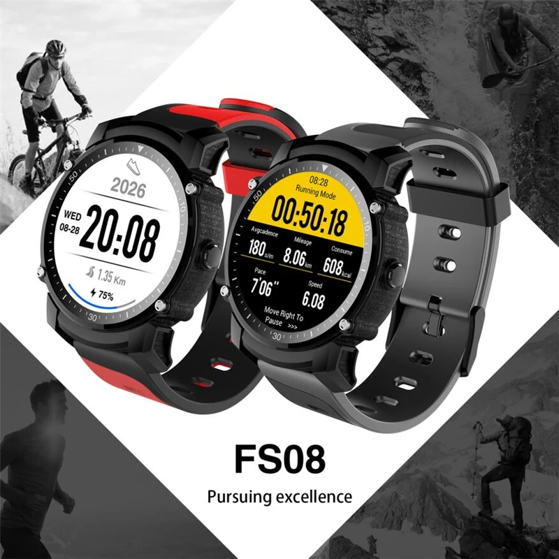 

2018 New TOP WATCH FS08 Smartwatch MTK2503 GPS IP68 Resistant Bluetooth 4.0 Heart Rate Multi-mode Sports Monitoring vs S908