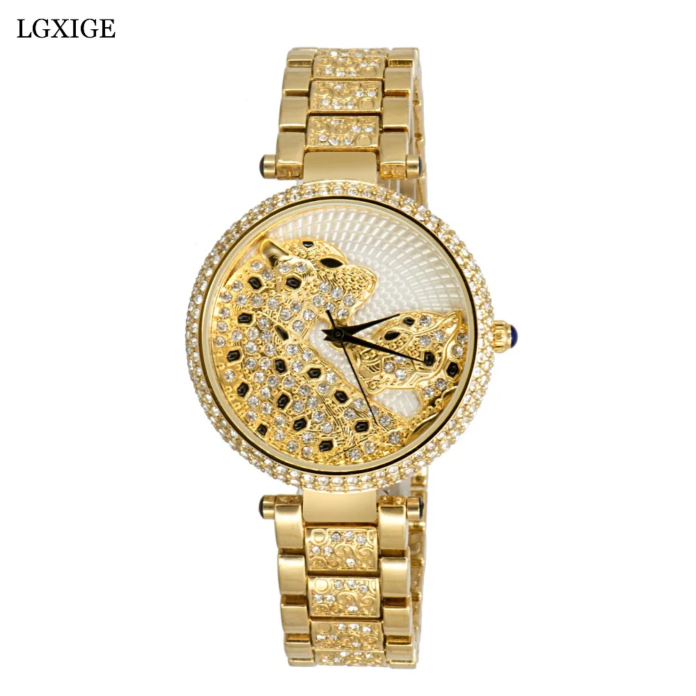 

LGXIGE Brand Hot Antique Bracelet Watch Vintage Women Wrist Watch 2017 New Fashion Clock Leopard Quartz Watch Relogio Feminino