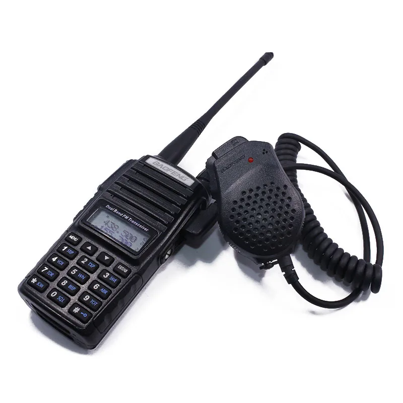 2 шт. Baofeng UV-82 двойной PTT Динамик Микрофон Портативный Push-To-Talk для bf-uv82 Walkie Talkie микрофон Аксессуары UV 82