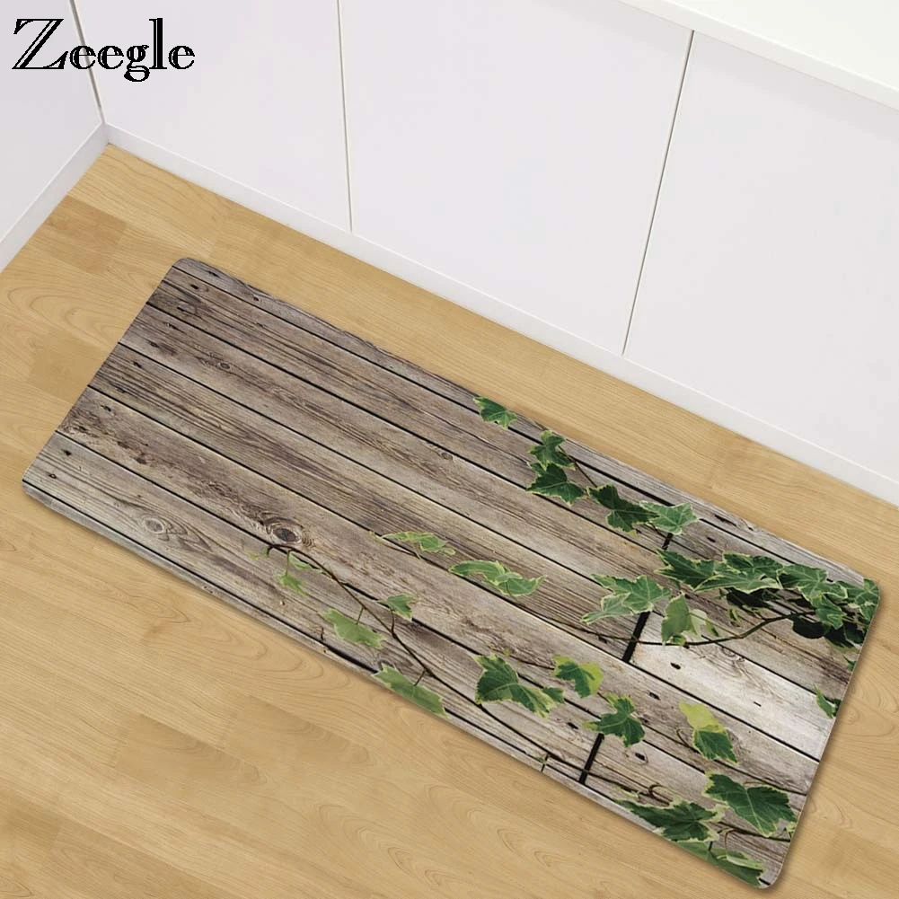 Zeegle Wood Painting Area Rug For Living Room Bedroom Carpets Bedside Mats Anti-slip Coffee Table Floor Mats Kitchen Rugs