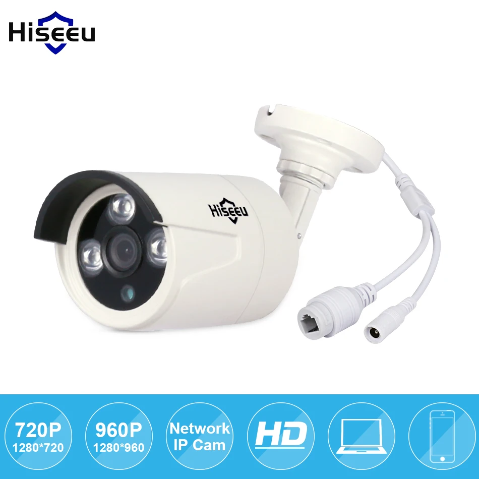 imágenes para Hiseeu HD 720 P 960 P 1/1 MP Mini Cámara Bullet IP POE ONVIF Impermeable Al Aire Libre IR CUT Visión Nocturna P2P remoto freeshipping HB6 imágenes para Hiseeu HD 720 P 960 P 1/1 MP Mini Cámara Bullet IP POE ONVIF Impermeable Al Aire Libre IR CUT Visión Nocturna P2P remoto freeshipping HB6