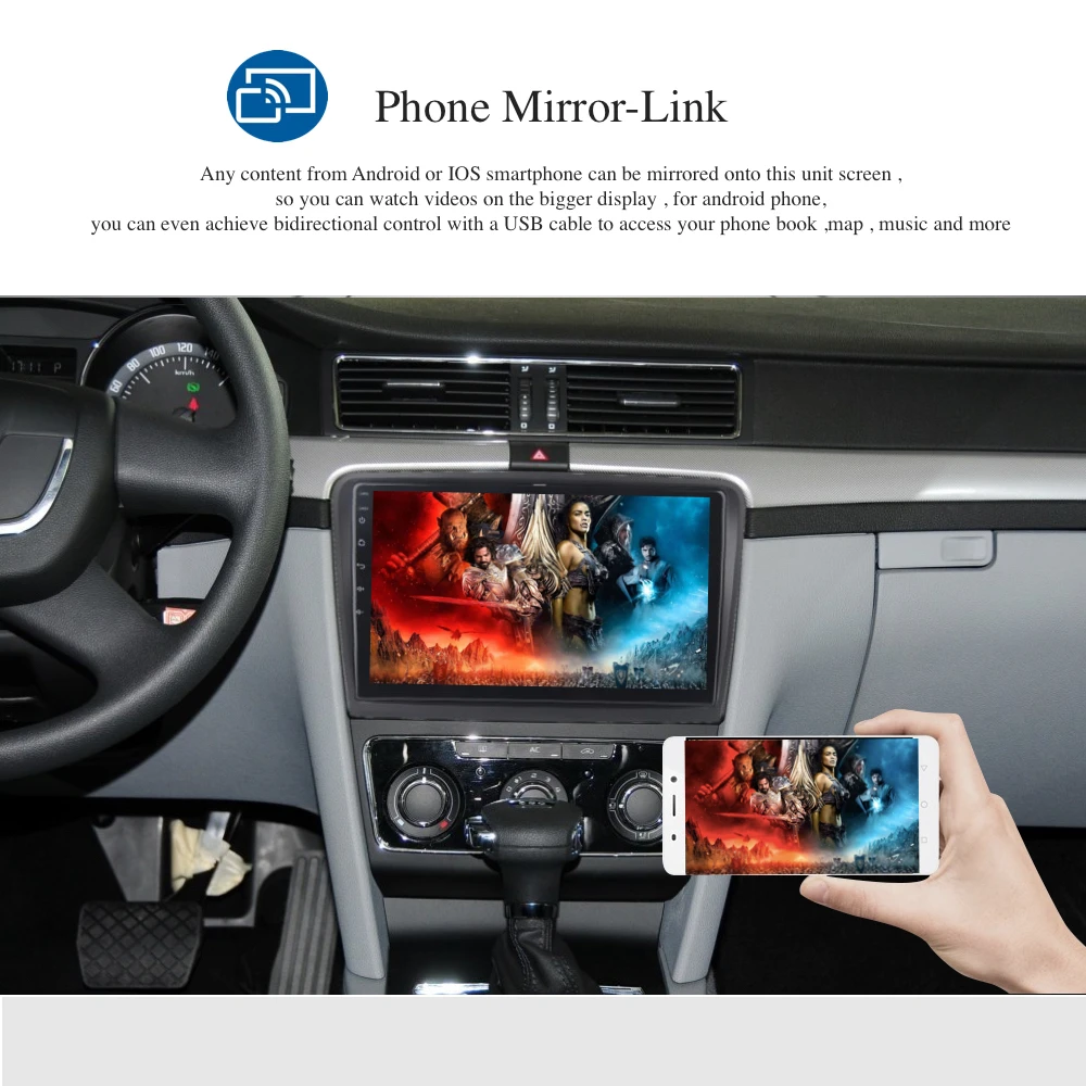 Top Car Multimedia 1 din GPS for Skoda Superb Radio 2008 2009 2010 2011 2012 2013 2014 Android 8.1 Navigation Free Map WIFI RDS HDMI 3