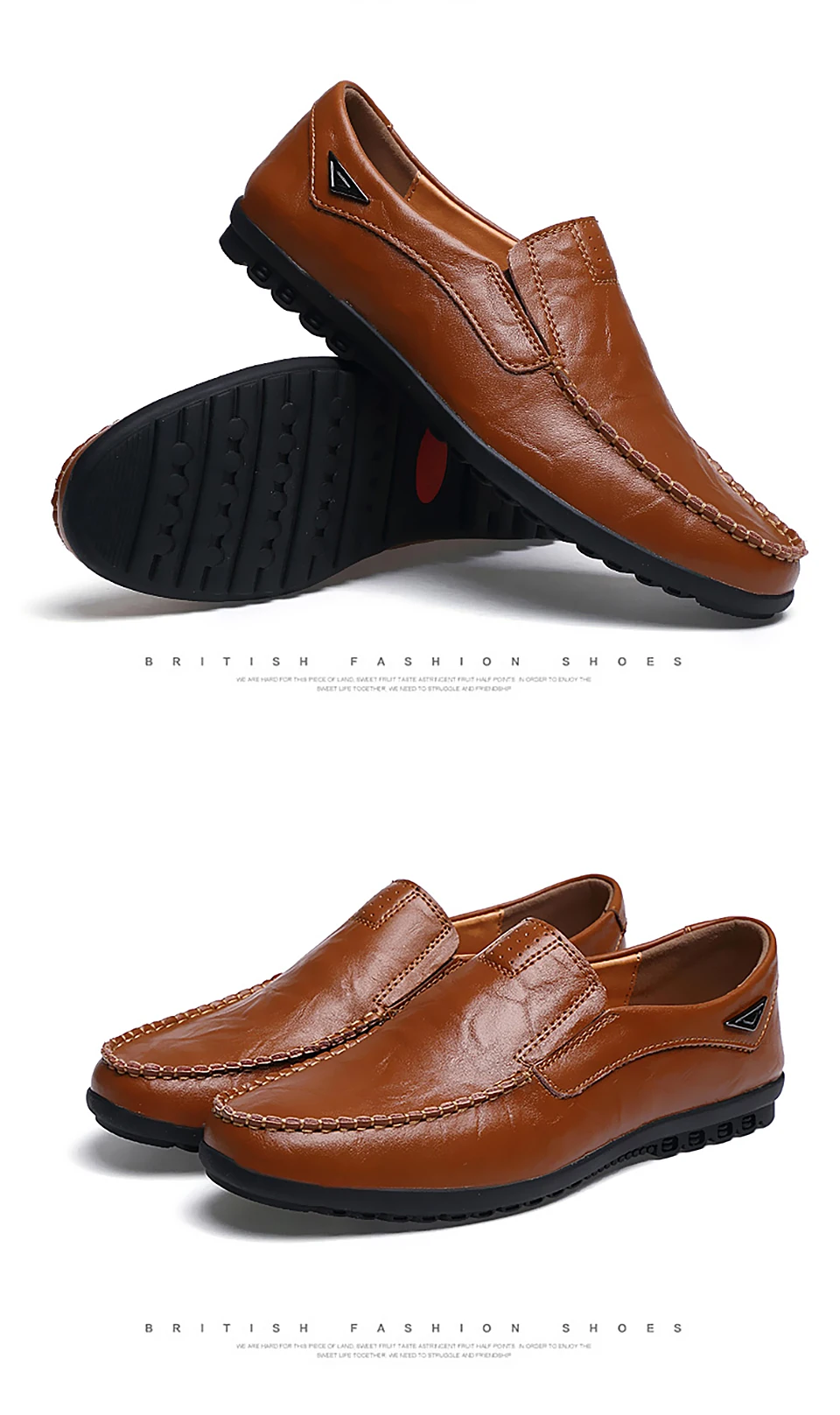 Lightweight Leather Moccasin Men Flat Casual Loafers Shoes