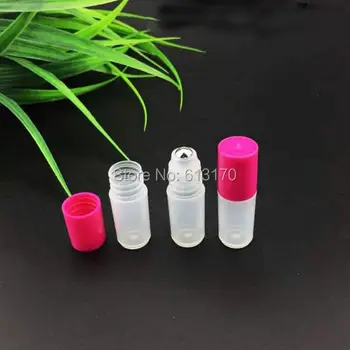 

50pcs 3ml PP Roller Bottles,Metal ball Roll on Bottle for Essential Oil,Perfume,Mini Sample Cosmetic Makeup packing Bottle