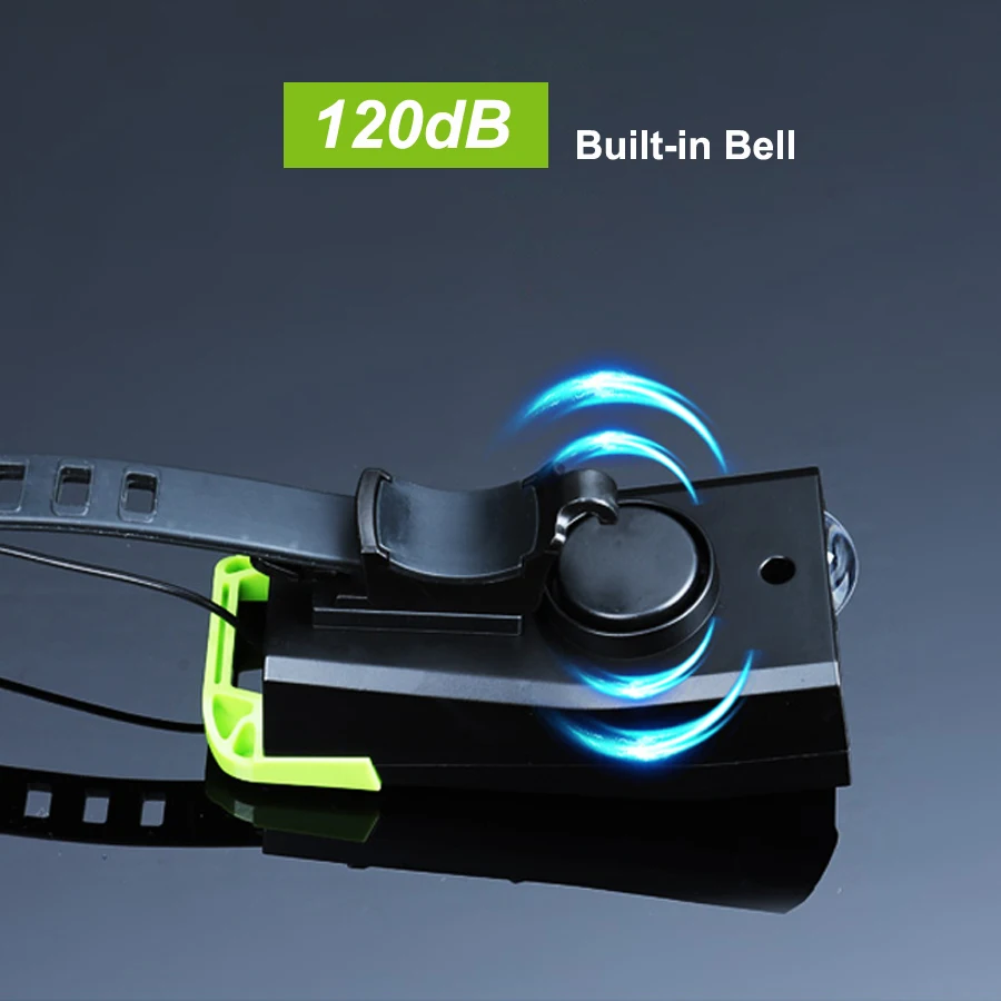 Discount 4000mAh Bicycle Flashlight Induction Bike Front Light Set USB Rechargeable Smart Headlight With Horn LED Bike Light+Rear Lamp 2