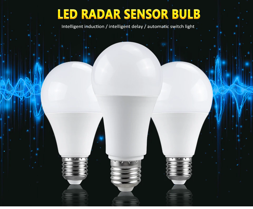 LED Radar Sensor Bulb E27 Automatic Smart Detection (1)