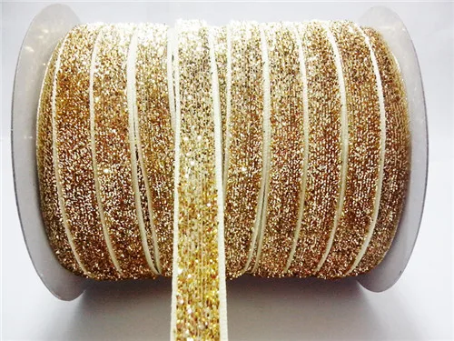 Ribbon Decoration Ribbon Supplies Velvet Ribbon 50 yards 48colors Sparkle Glitter metallic Velvet ribbon Headband Clips Bow wedding decoration party decor DIY 3/8" width 10mm