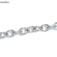 Doreen Box Lovely 10 м Серебряный тон Кабельные цепи фурнитура 5x3,5 мм(B05735