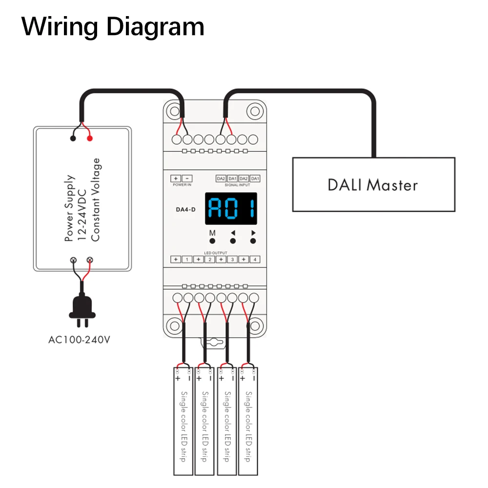 Светодиодный диммер дали 4 канала 12 В 24 20 А 240 Вт 480 Вт|Диммеры| |