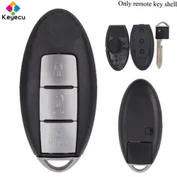 KEYECU замена Автозапуск Smart Remote Key чехол-3 кнопки и аварийный нож-брелок для Nissan Altima maxima Sentra