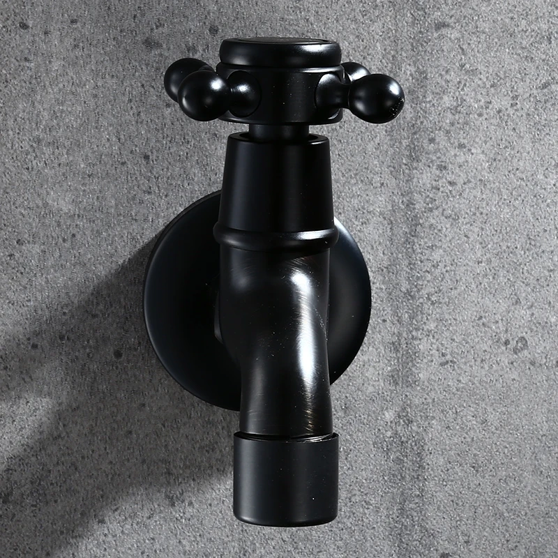 Modern Fashion Garden Brass Bibcock, Wall Mounted Taps Decorative Outdoor /Bibcocks Cold Water Faucet /Mop Pool Taps 