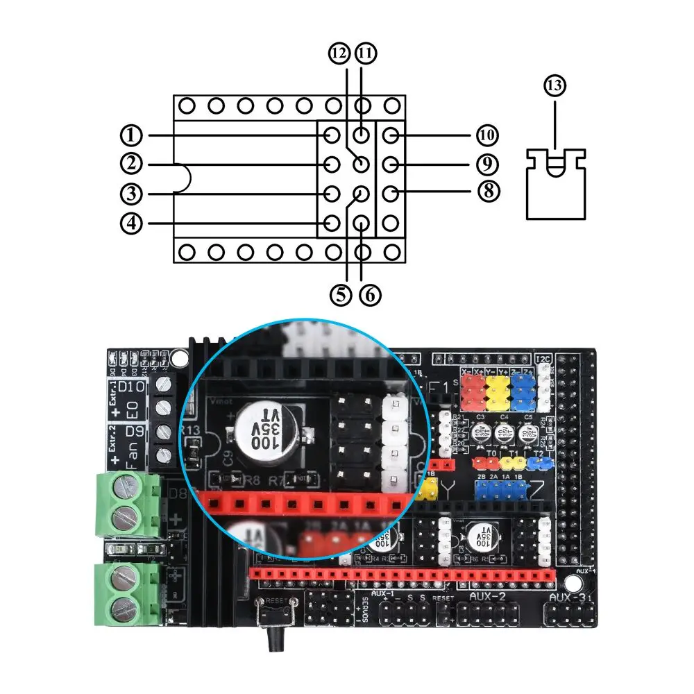 Ramps 1,6 Plus Обновление Ramps 1,6 1,5 1,4 поддержка материнской платы A4988 DRV8825 TMC2208 TMC2130 драйвер Reprap для деталей 3d принтера