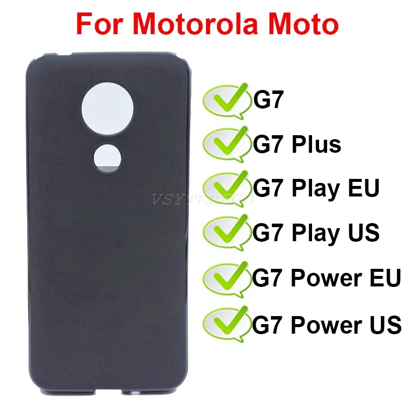 Роскошный черный чехол для Motorola Moto G7 Plus силиконовый телефона Play Power G 7