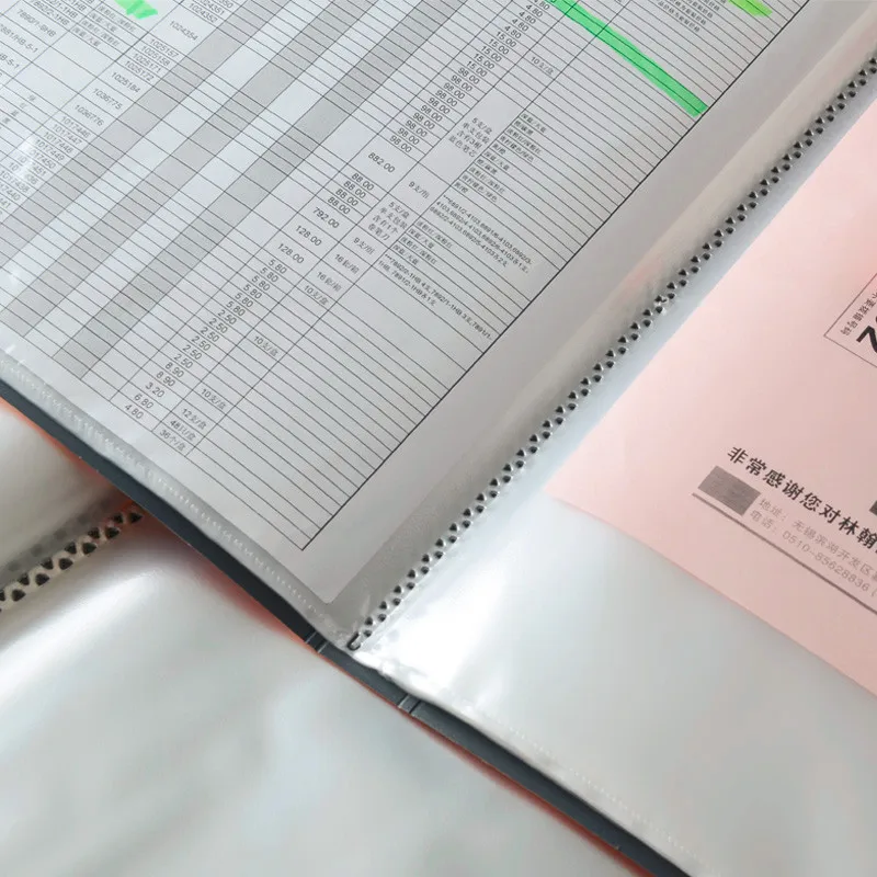ПВХ Пластик папку файл с прозрачные карманы A4 8,5x11 размер письма документов Рисунок держатель для бумаги офиса