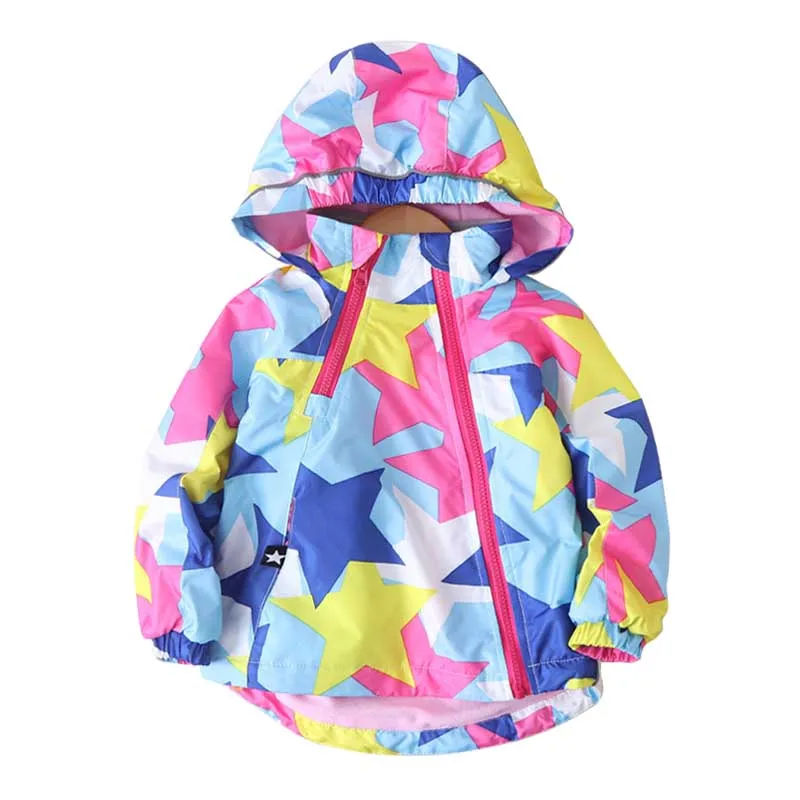 

Girls Windbreaker Jacket For Child Clothing 2019 Brand Flower Polar Fleece Girls Outerwear Coat Spring Autumn 2-8T Kids Jackets