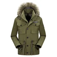 Новинка, мужские зимние повседневные теплые пальто, уплотненные флисовые пуховые парки, воротник из искусственного меха, одноцветные, высокое качество, мужские куртки, пальто