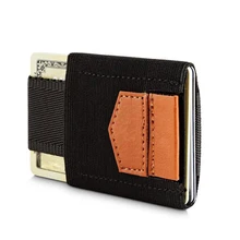 RFID блокировки карты кошелек мини Case монеты кошелек для мужчин Для женщин Эластичная лента держателя карты тонкий кредитных ID держатель