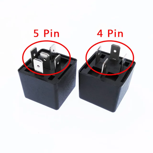 Set 5 Relè Auto 12V 40A - SPDT 5 Pin Con Fusibile, Per Luci, Ventole, Alzacristalli