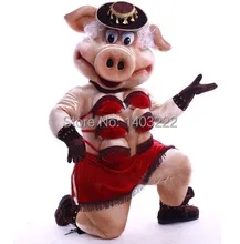 The high quality of Puppets Striptease Strip Pig Swinish Mascot Costume, Party Outfits Fancy Dress Free Shipping